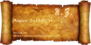 Magos Zoltán névjegykártya